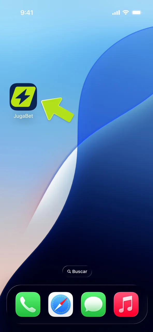 Lanza la app de JugaBet desde tu inicio.