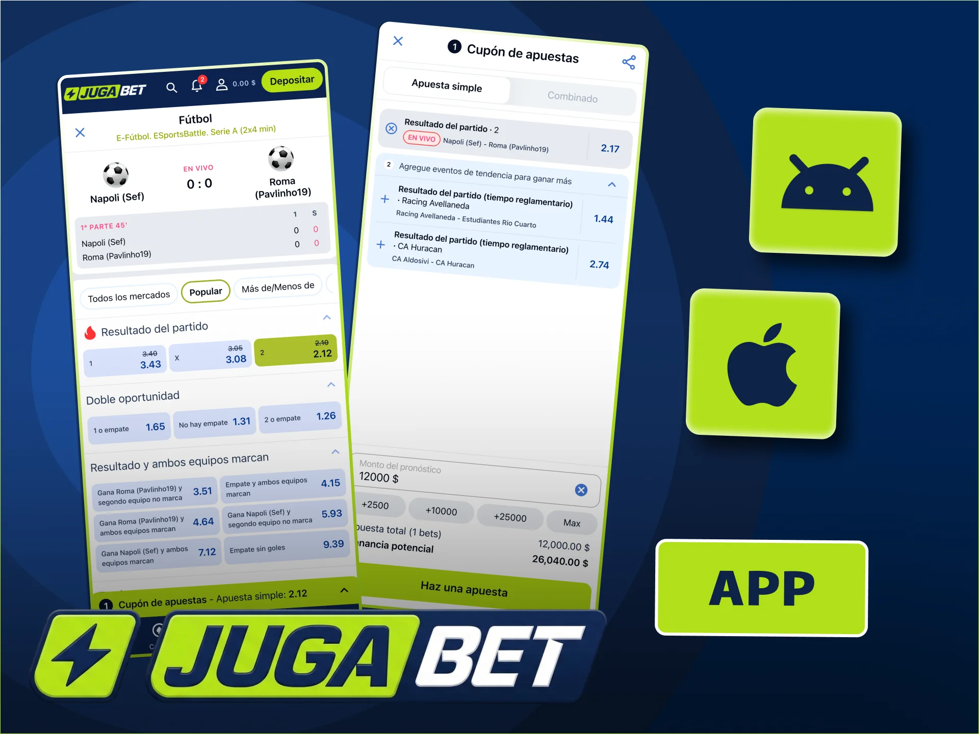 La experiencia total de JugaBet optimizada para tu móvil.