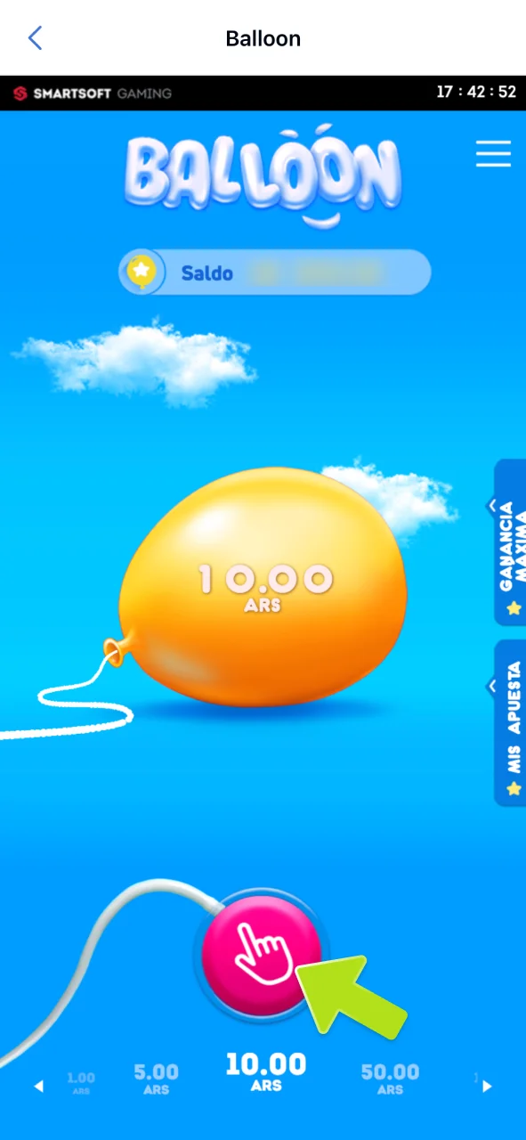 Pulsa jugar y mira el multiplicador en JugaBet.