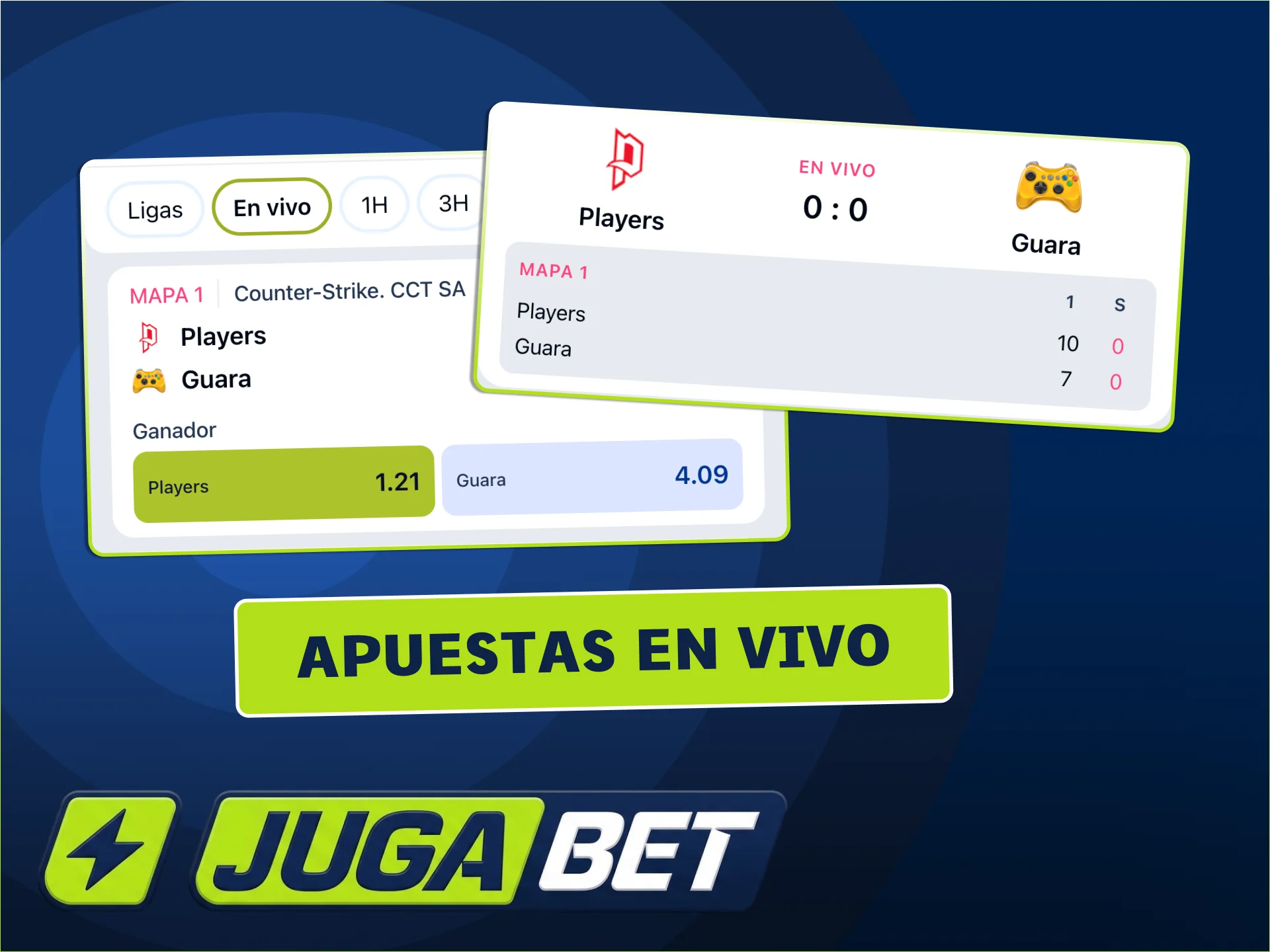 Viví la emoción de los eSports en vivo con JugaBet.