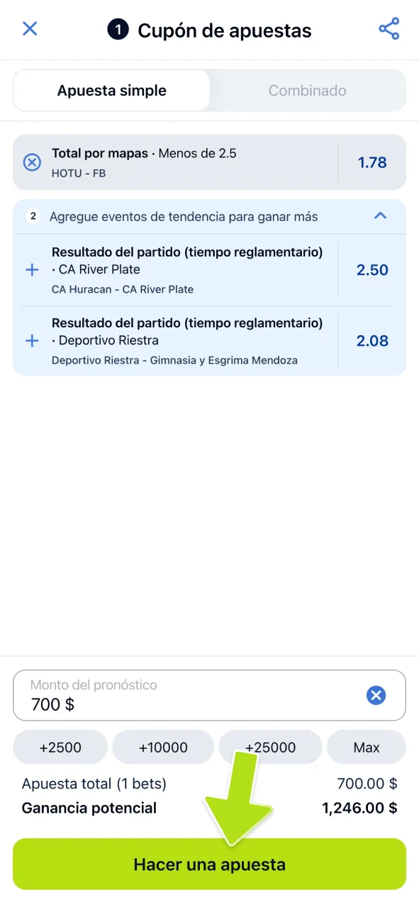 Confirma tu apuesta y gana hoy en JugaBet.
