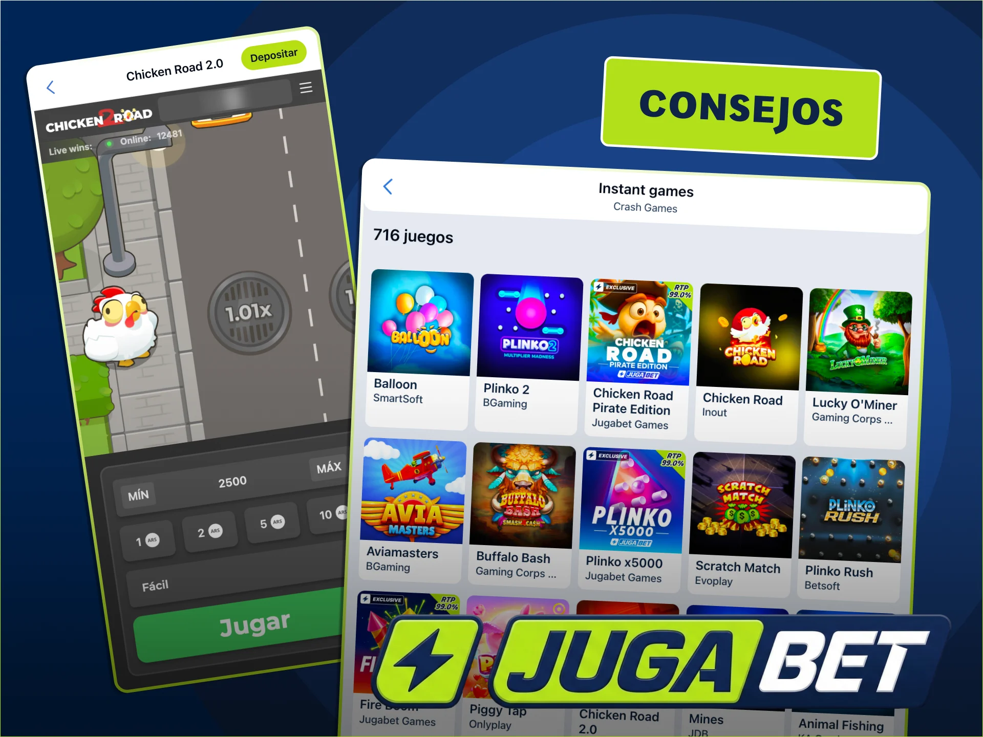 Mejorá tu estrategia en los crash games de JugaBet.