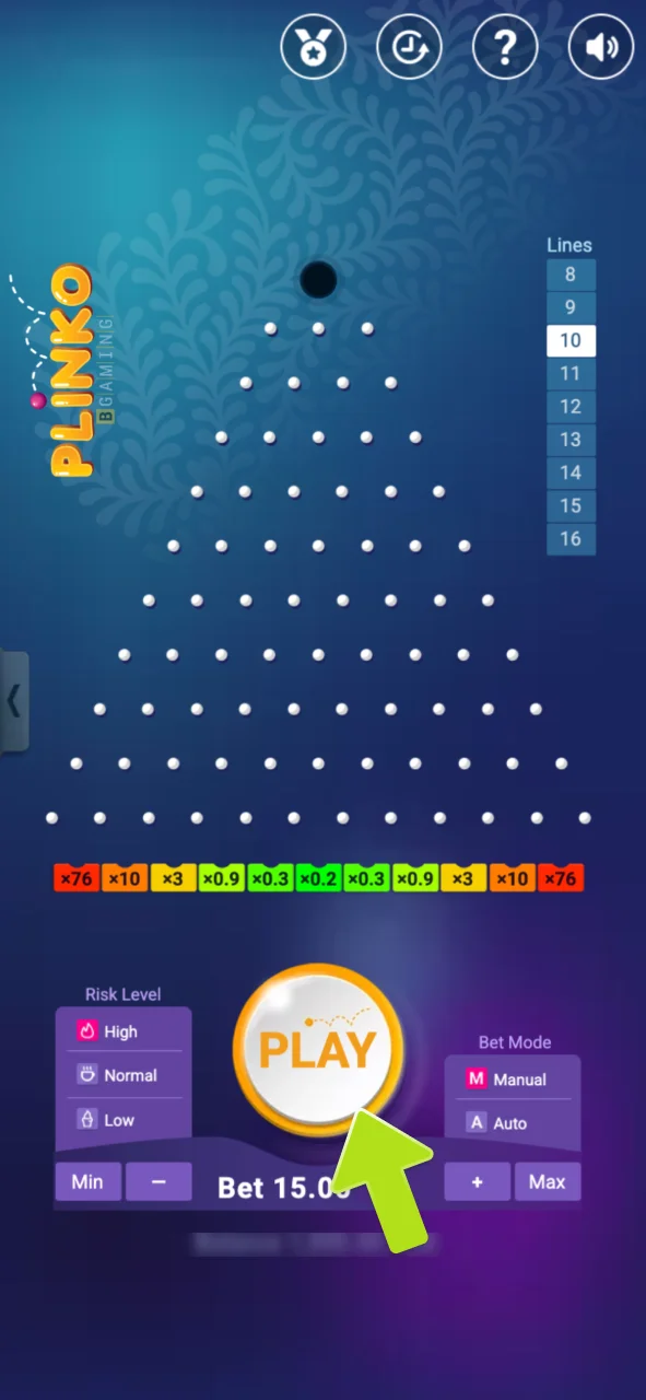 Pulsa jugar y lanza la bola en JugaBet.
