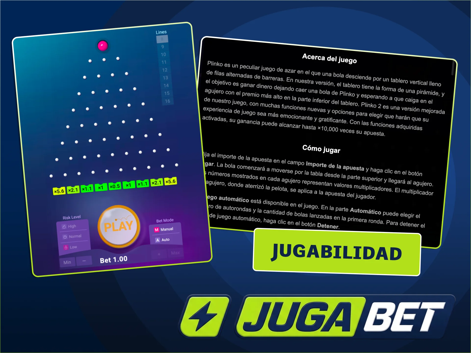 Aprendé a jugar Plinko en JugaBet.