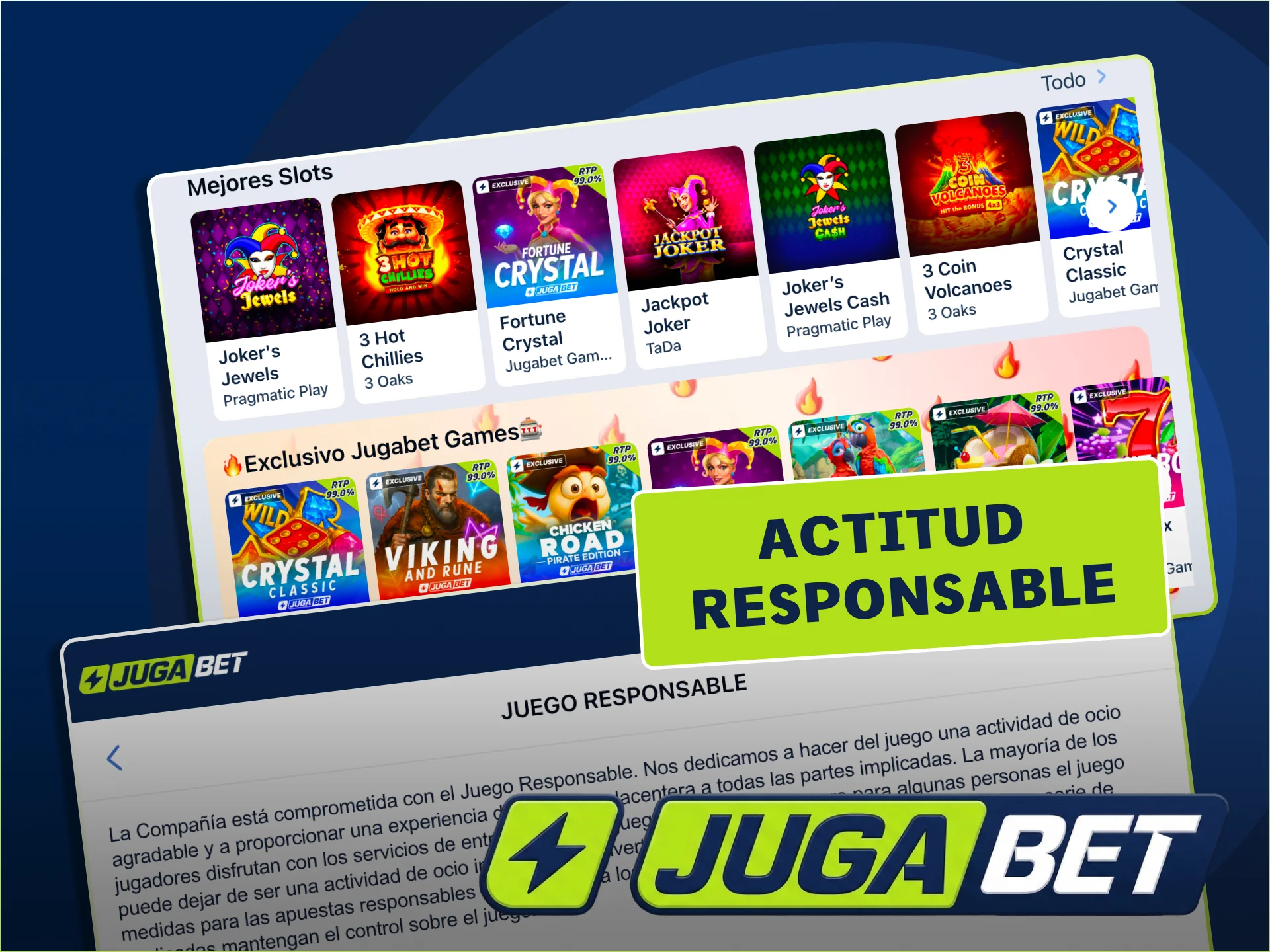 JugaBet promueve el juego responsable siempre.