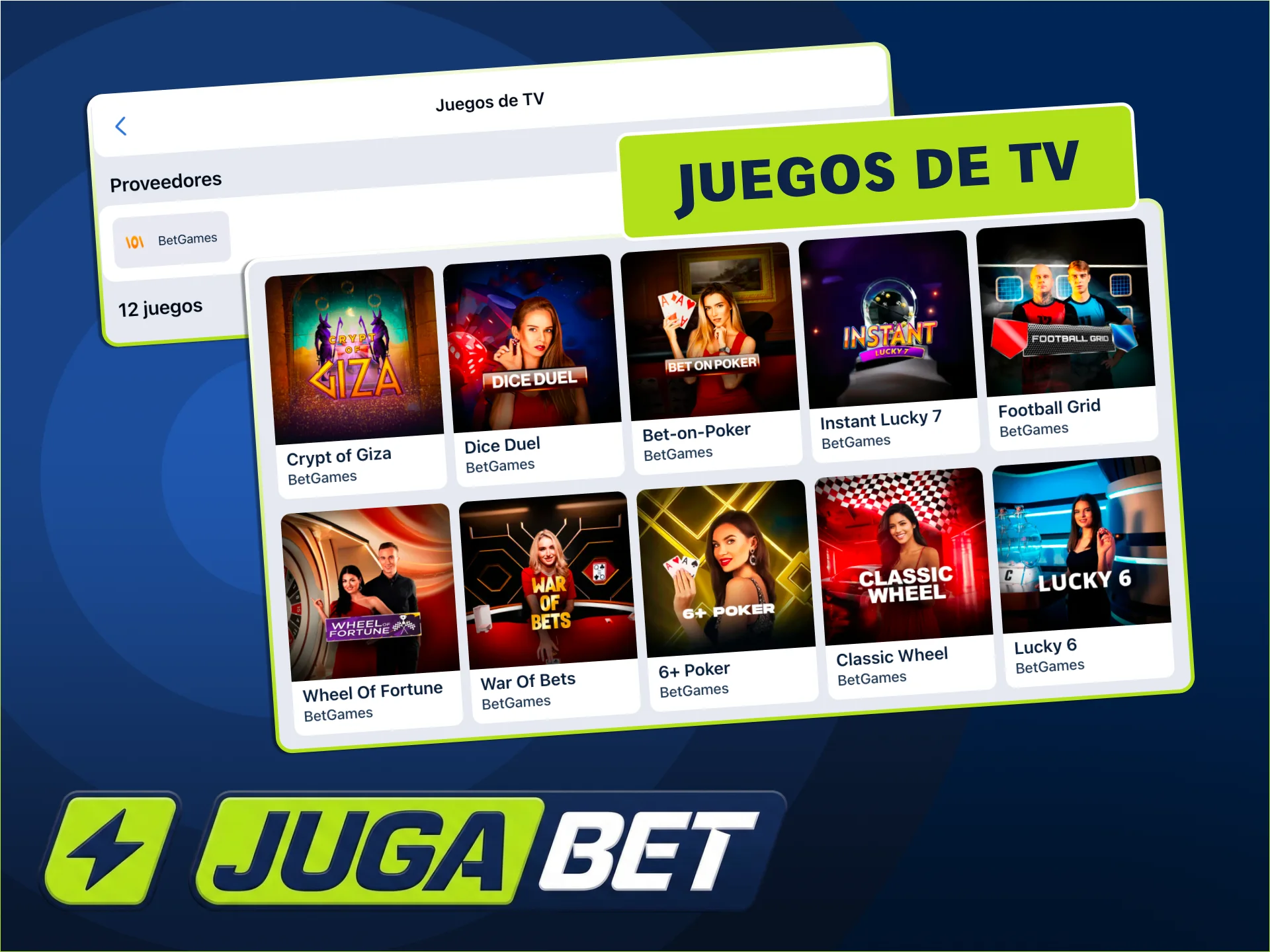 Explora los emocionantes Juegos de TV en JugaBet.