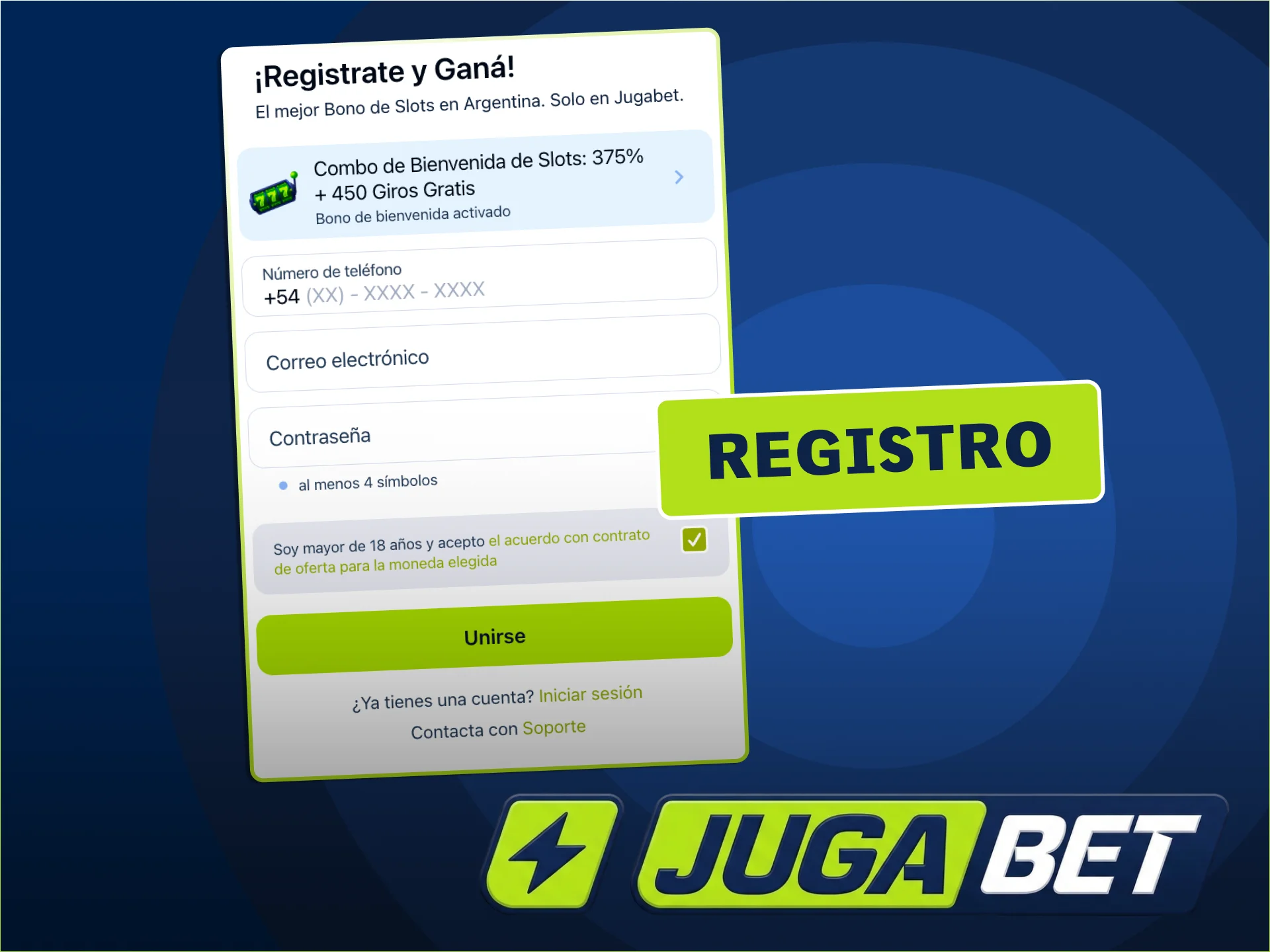 Regístrate rápido y juega en JugaBet hoy.