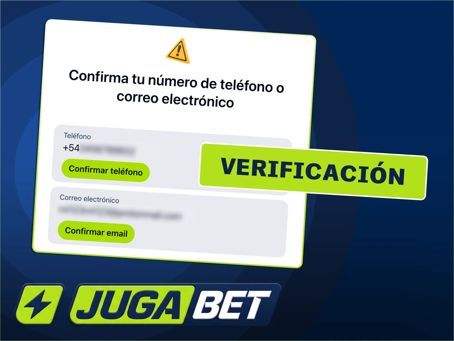 Verifica tu identidad para retirar en JugaBet.