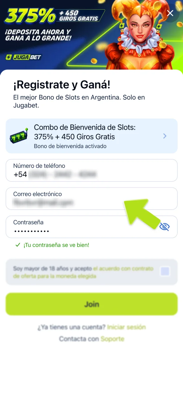 Completa tu perfil de usuario en JugaBet.