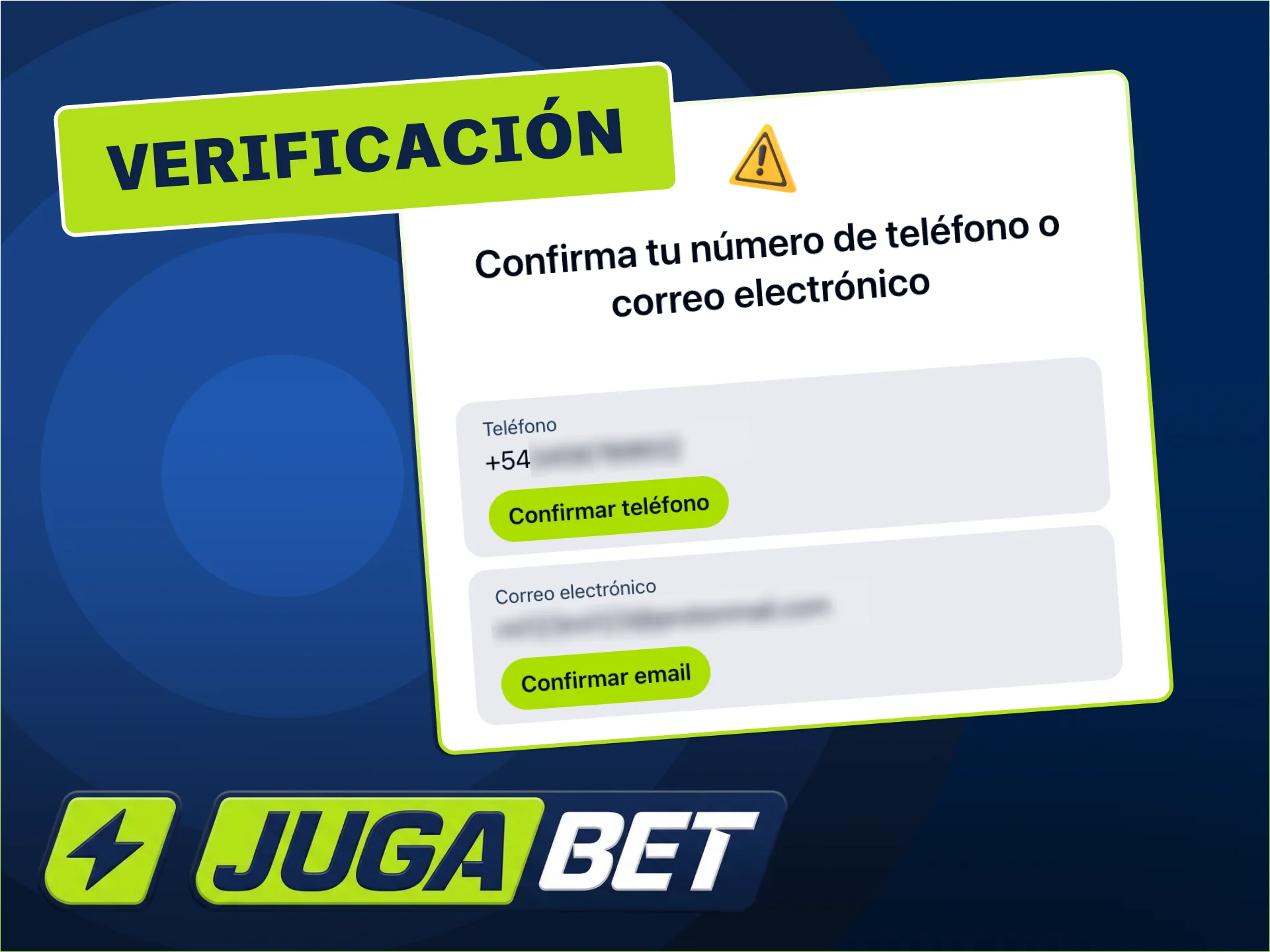 Verifica tu identidad en JugaBet para retiros seguros.