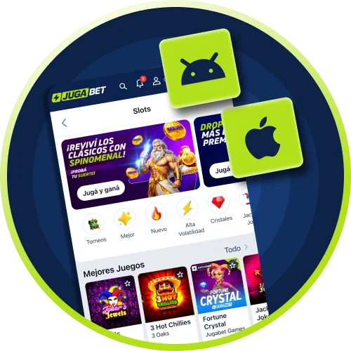 Acceso total a JugaBet desde cualquier smartphone.